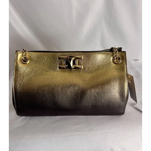 INC International Concepts Gold Ombre Chain Strap Shoulder Bag‎ Purse - Picture 4 of 9